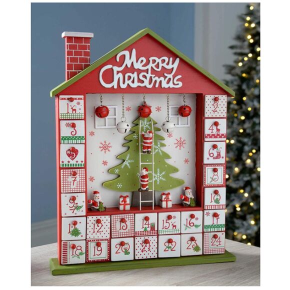 White Wooden Christmas ADVENT Calendar, Removeable Drawers, Customize - Picture 12 of 13